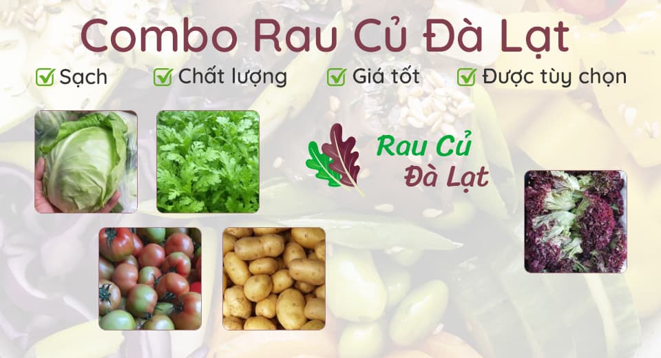 Combo rau củ Đà Lạt - 4 kg rau lá và rau củ + 0.5kg salad - giá tốt ...